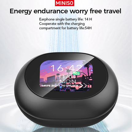 [AI Translation Earbuds]MINISO MS188 Bluetooth Earphones HD Touchscreen OWS Wireless Headphones with Mic