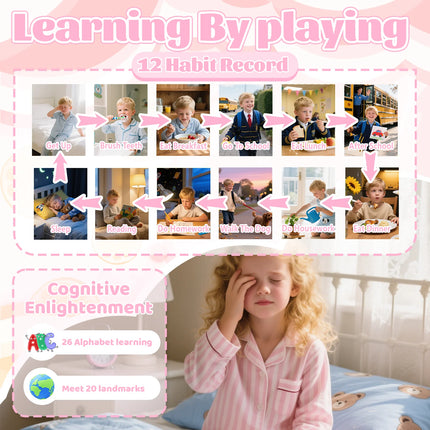 Mini Kids Smart Phone Dual Camera 1080P HD Touchscreen Player Digital Camera Educational Toys for Girls and Boys Birthday Gifts
