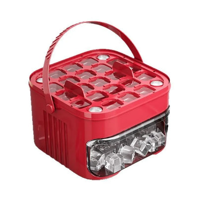 Hot Food-grade Ice Cube Mold Bucket, Press-type Ice Cube Mold, Refrigerator Frozen Ice Cube Food Storage Box Tray