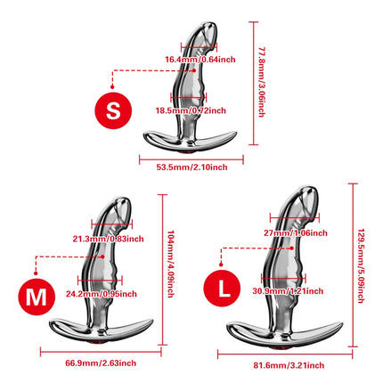 Metal Anal Plug,Butt Anal Plug,S/M/L Sizes,Unisex Adult Sex Toys for Men Women For Female Male Gay,Anal Massager,Pleasure Toy