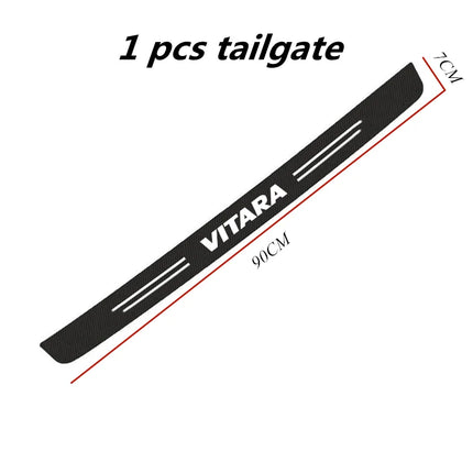Carbon Fiber Car Sticker Car Door Trunk Protective Strip Anti Scratch Decal for Suzuki VITARA Logo Car Accessories
