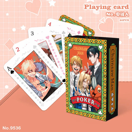 Anime Jujutsu Kaisen Haikyuu Cosplay Board Game Cards Genshin Impact Hardcover Poker Toy Gift