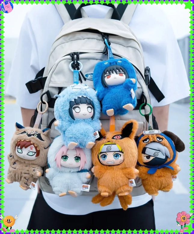 ii Shippuden Beast Party Series Cute Plush Doll Toy Cartoon Backpack Pendant Anime Peripheral Gift Box Naruto Blind Box Gift