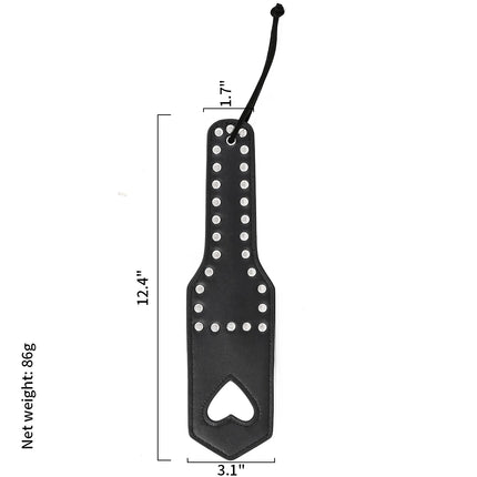 Riveted Heart Slapper Paddle Spanking Adult Game for Couples Sex Toy Flogger Whip Fetish Slave Flirting Bondage Boutique Studded