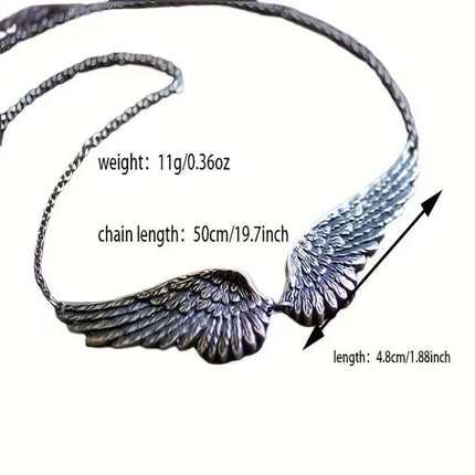 Vintage Angel Wing Choker, Boho Statement Necklace, Feather Bib Collar for Women, Festival Wedding Jewelry