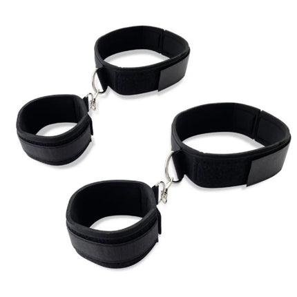 18+ Couple BDSM Bondage Kit - Soft Adjustable Wrist & Thigh Cuffs, Beginner-Safe Restraints Toy for Women Adult Supplies
