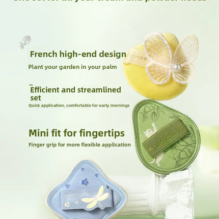 Artist Series Mini Finger Sponge Waterdrop Shape Peach Shape Hydrophilic Polyurethane Dry Sponge for Makeup Application