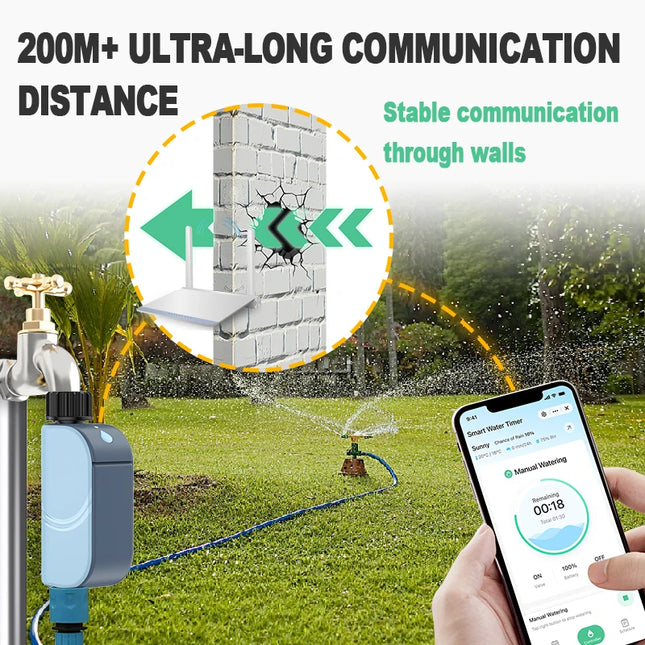 Smart Tuya WIFI Garden Watering Timer Automatic Sprinkler Water Timer Valve Outdoor Irrigation Watering System Alexa Google Home