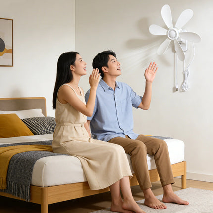 16.5-Inch Wall Mount Fan with Remote and Timer Small 5V USB Fan with Powerful 4 Speeds Quiet Corner Fans for Bedroom Kitchens