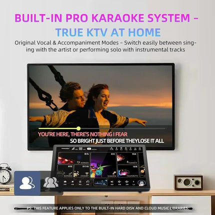 InAndOn K90MAX karaoke machine 15.6 inches Touchscreen 2 microphones 650000 songs high quality bluetooth portable