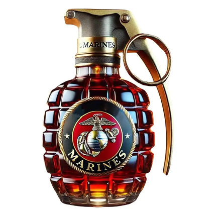 Military Hand Whiskey Bottle Engraved Hand Shape Whiskey Glass For Bar Office Home Decor Wine Cocktail Bottle Statue Decoration