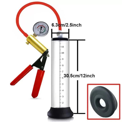 Manual Penis Enlarger Acrylic Penis Pump Sex Toy for Men Vacuum Pump Male Masturbation Penis Extender Trainer Adults Sex Product