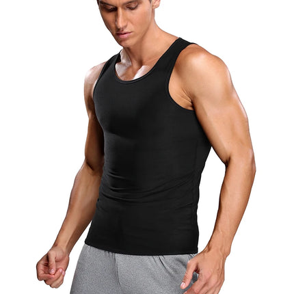 Hot Slimming Sauna Sweat Vest for Men Heat Trapping Pullover Sweat Enhancing Vest Workout Body Shaper Reduce Weight Tank Tops
