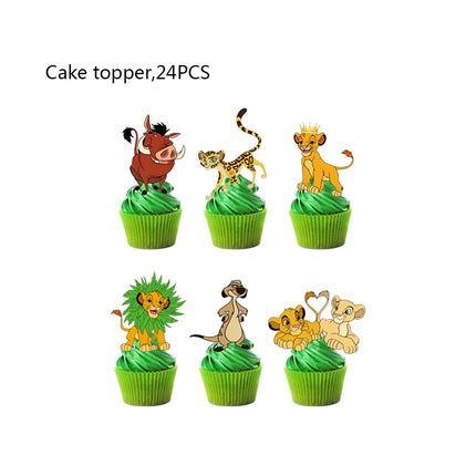 Lion King Simba Party Favors Animal Slap Bracelet Sticker Keychain Kids Birthday for Boys Festival Gifts Pinata Filler Gift