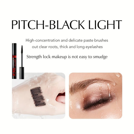 1 Piece of 7D Waterproof Mascara, 24-Hour Long-Lasting Hold, Lengthening and Thickening, Suitable for All Light Beige Tones, Quick-Drying, Dense and Slender, Thickened and Curled, Sweat-Proof and Smudge-Proof, Valentine's Day