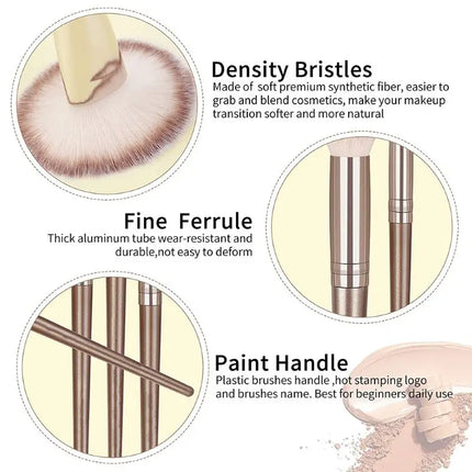 Professional 3-20PCS Makeup Brushes Set Soft Fluffy Foundation Eyeshadow Concealer Blending Blush Brush Kabuki Women Beauty Tool