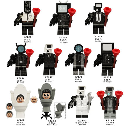 KDL821 KDL822 KDL823 KDL826 Toilet Man TV Man Building Blocks Miniature Ornament Toy Micro Ornament Model Assembly Kit