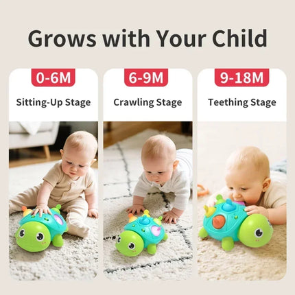 Crawling Turtle for Baby Early Educational Toy Obstacles Avoidance Kids Musical Turtle Toys with Lights Toddler Birthday Gifts