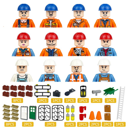 Building block toys, mini figures, character action figures, city people, building block accessory sets, children's gifts