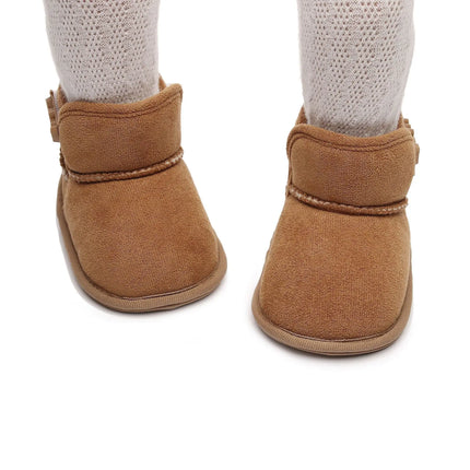 0-18Month Newborn Baby Girls Boys Winter Snow Boots Toddler Warm Plus Fleece Ankle Boots Non-slip Thickened Shoes