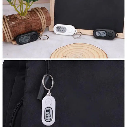 Electronic Clock Keychain stop watch ports Small Stop Timer Keychain LCD Screen Digital Clock Lightweight Countdown Accessories