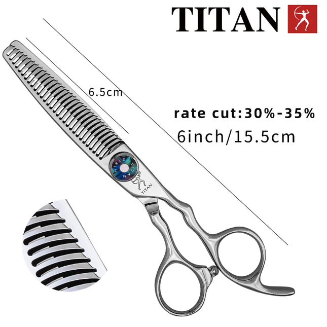TITAN Professional Barber Scissors Hairdressing Cutting Thinning Shear Salon Hair Tool High-End Cut Scissors 6 Inch