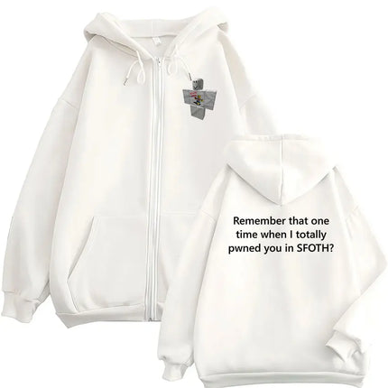 Funny Blame John Meme Zipper Hoodie Shedletsky Forsaken Fashion Autumn/Winter Sweatshirt Men Women Casual Oversized Coats Hoody