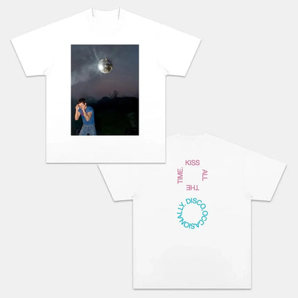 Harry Styles Kiss All the Time Disco Occasionally 2026 Album Unisex 100% Cotton Shirt Summer O-Neck Short Sleeve T-Shirt Fan Gift