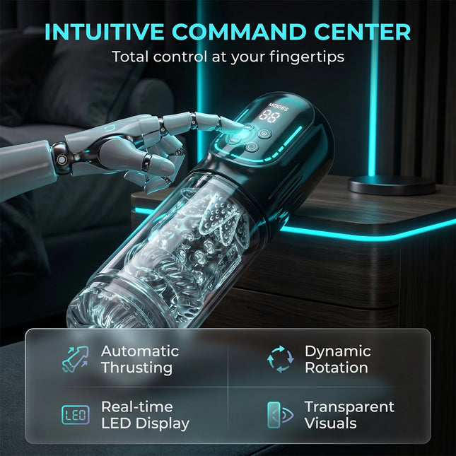Automatic Male Masturbator Cup with Upgraded 12 S Vacuum Pump & 7 Sucking Rotating Licking Thrusting Modes Pocket Pussy Stroker Blowjob Sex Toys For Men Adult Toys Mens Sex Toys Pocket Pussy Pumps & Enlargers