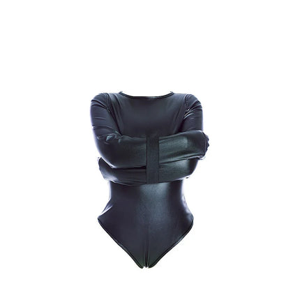 Arm Binder Glove Sleeves,Behind Back Bondage Armbinder,BDSM Leather Handcuffs Straight Jacket,Sex Toys For Couples