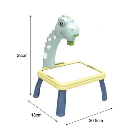 Drawing Projector Set Art and Craft with 12 Color Pens Drawing Board Doodle Table Kits for Ages 3-8 Years Old Kids