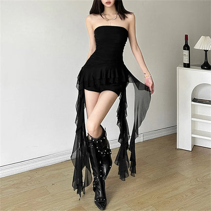 Fashion 2025 Ribbon Chest Top Women Spring Summer New Sexy Solid Vest Female Sleeveless Sweet Y2k Streetwear Lady Party Club