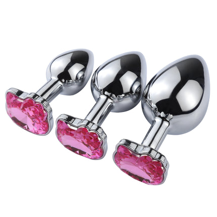 3Sizes Of Cat-faced Gemstone Metal Anal Plug,Unisex Adult Sex Toys for Men Women,Anal Massager,Pleasure Toy,Girls tool,Valentine