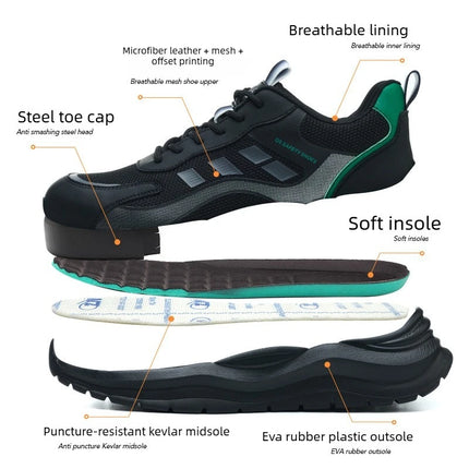Steel Toe Shoes for men women comfortable lightweight work safety shoes Anti-Puncture safety toe sneakers work protection boots