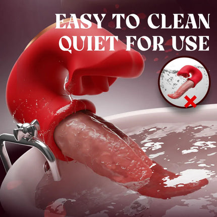 Tongue Vibrator Adult Rose Sex Toys Dildo for Women with 10 Vibrating Swinging G Spot Clit Stimulator Adult Supplies for Female