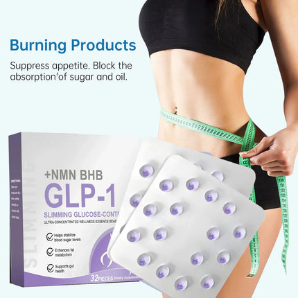 32 PCS Fast thinning Product GLP-1 and NAD+  for Promote Intestinal Digestion - Women and Men