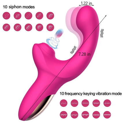 Powerful G Spot Vibrator 20 Speeds Clitoris Sucking Vacuum Stimulator Dildo Female Masturbator Finger Massager Sex Toy For Women