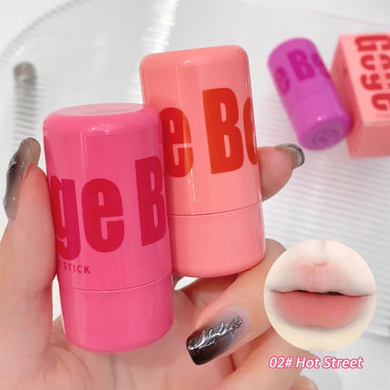 Lip and cheek blush stick color change brightening natural saturation student girl