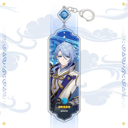 Anime Keychain Linnea Flins Durin Mualani Furina Arlecchin Key Chain Accessories Genshin Impact Cute Bag Pendant Key Ring Gift