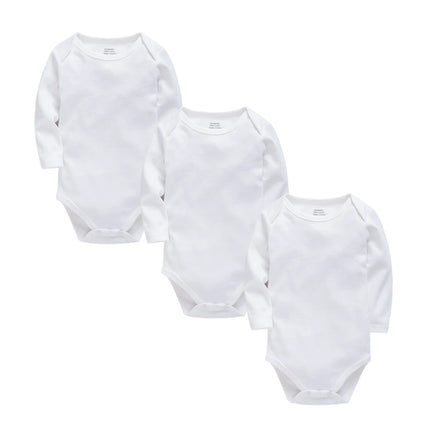 1/3 Pcs KAVKAS Baby Clothing Rompers Boys 100% Cotton Plain Bodysuit Girls Blank Muslin Jumpsuit 0-24 Months