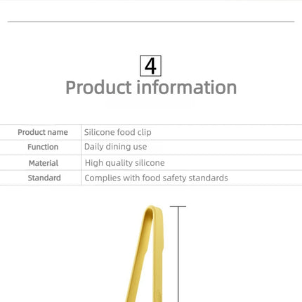 Silicone Food Toast Tongs Trivet Tongs for Kitchen Tongs Non-slip Cooking Clip Clamp BBQ Salad Tools Grill Kitchen Accessories