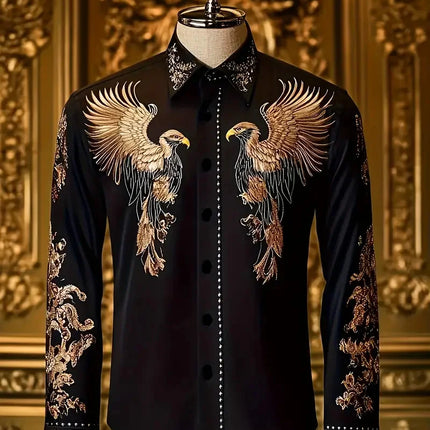 Men's Paisley Color Block Print Long Sleeve Shirt Casual Fashion Shirt Summer Fashion Men's Shirt Comfortable Soft