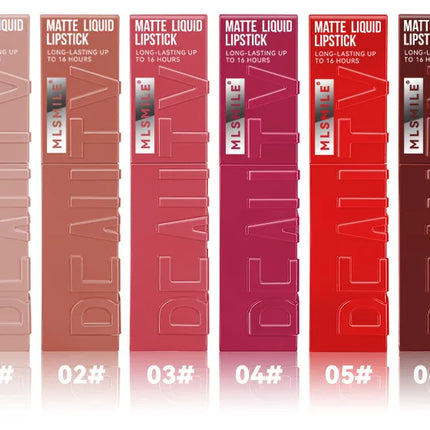 6 Colors Nude Matte Lip Gloss Waterproof Lasting Lipstick Not Fading Sexy Nude Red Pink Velvet Liquid Lipsticks Makeup Cosmetic
