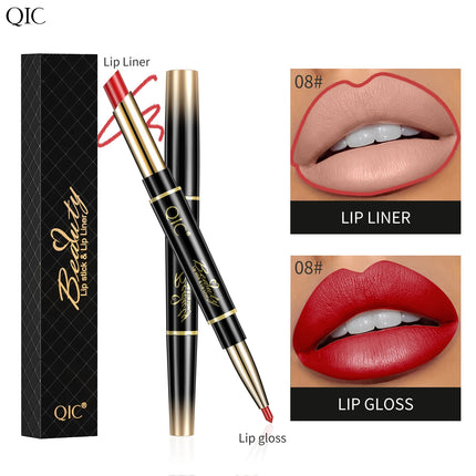 Matte 14-colors Lip Liner Pencil Bevel Design Nib Lip Contour Lipstick Nude Brown Lipstick Pencil Natural Lasting Lipliner Makeu