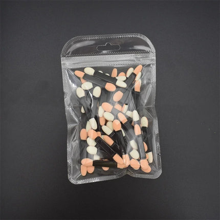 Cuttte 50/100PCS Disposable Dual Sides Eye Shadow Sponge Applicators with Container,  Length Eyeshadow Brushes Makeup Applicator