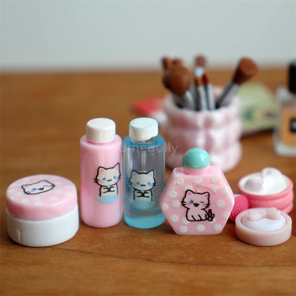 1/6 Scale Miniature Dollhouse Makeup Brush Mini False Eyelash Cosmetic Model for Doll Accessories Toy