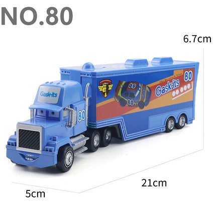 Pixar Cars Truck Storm Jackson Model Car 1/55 Die Casting Container Trucks Racing Toys Children's Birthday Gifts Collectibles