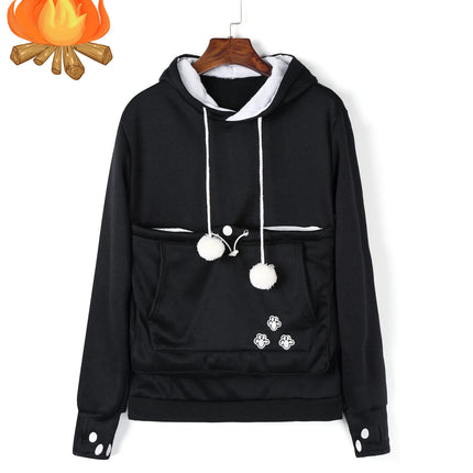 Cat Lovers Hoodies Pouch Dog Pet Hoodies For Casual Kangaroo Pet Paw Pullovers Cuddle Pouch Sweatshirt Pocket Animal Ear Hooded
