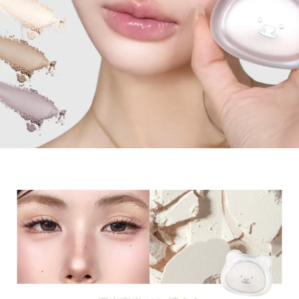 LEEMEMBER Contour Highlighter Powder Matte Fine Powder Long Lasting Waterproof Oil Control Natural Face Bronzer Brighten Makeup