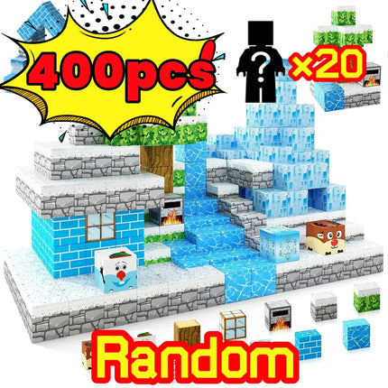 10-500 pcs World Magnetic Building Block Set Pixel Building Toy DIY Magnetic Cube Brick Construction Magnet Toy Birthday Gift